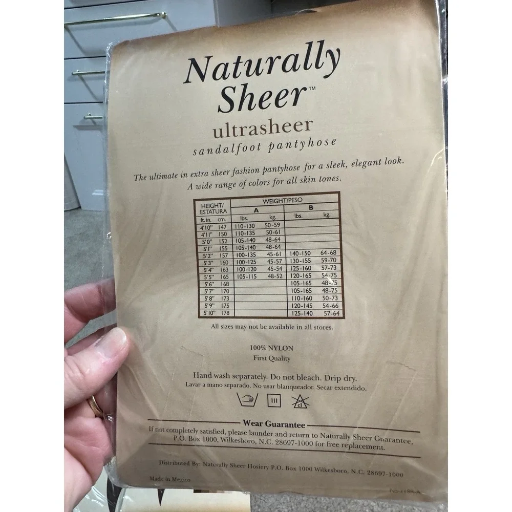 Vintage Pantyhose Naturally‎ Sheer Coffee Size B 3 Pair Lot New Set 4